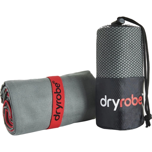 Dryrobe V3 Microfibre Towel - Grey/Red